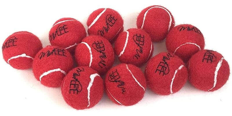 red tennis balls