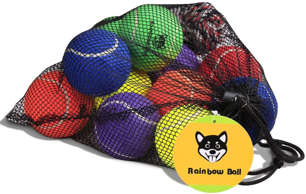 Rainbow Tennis Balls for Dogs