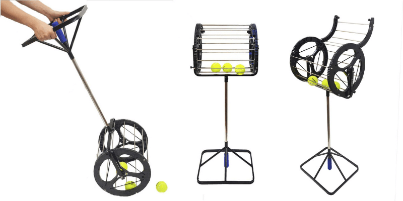 CHAOFAN 2 in 1 Tennis Balls Pickup Automatic Balls Receiver