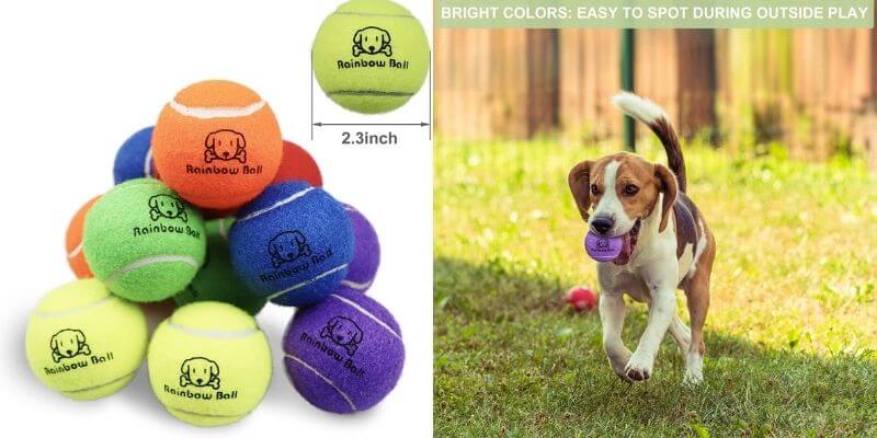 PIKASEN RAINBOW Tennis Balls for Dogs