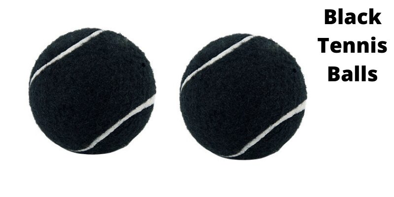 black tennis balls