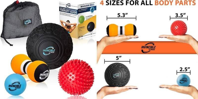 Invincible Fitness Deep Tissue Massage Ball Set